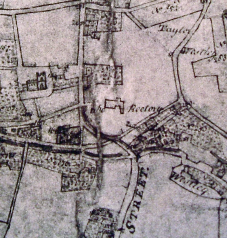 A historic map of the Town Street and Rectory Manor area